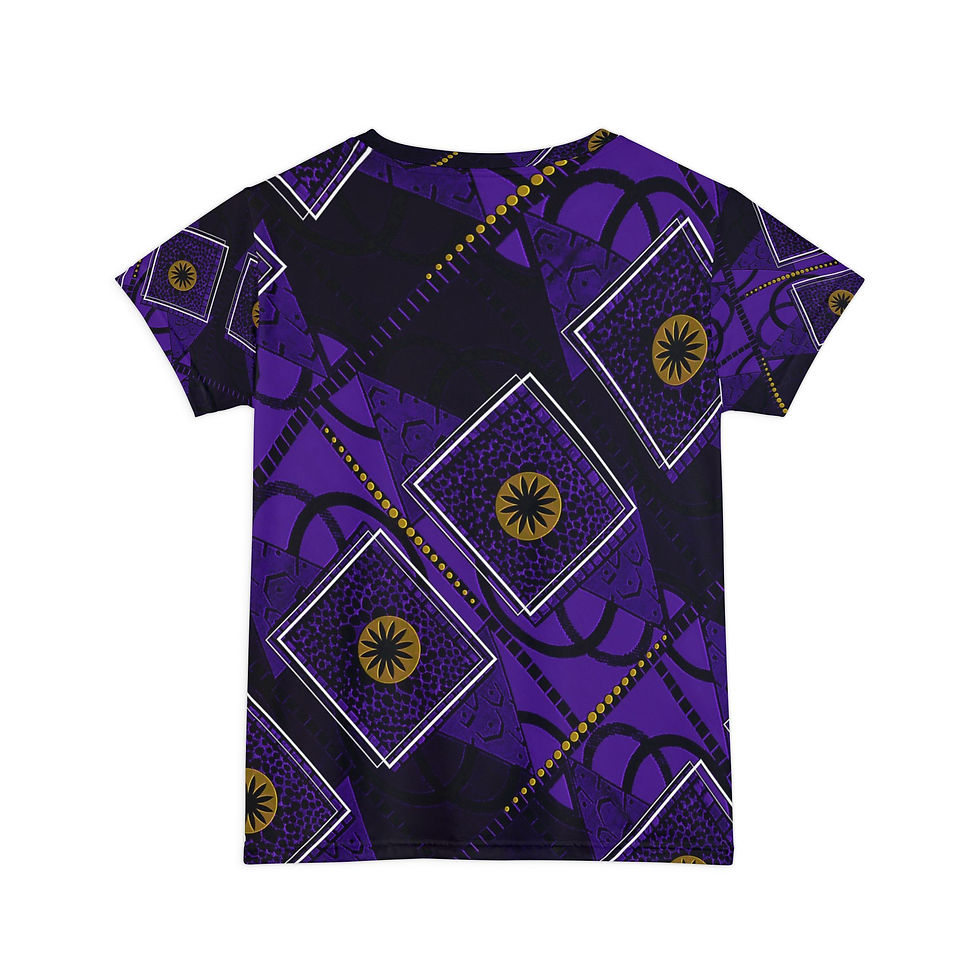 Thumbnail: Purple Ankara Ananse Queen's Tee