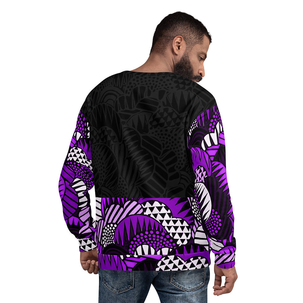 Thumbnail: Maua Purple Ankara Sweatshirt