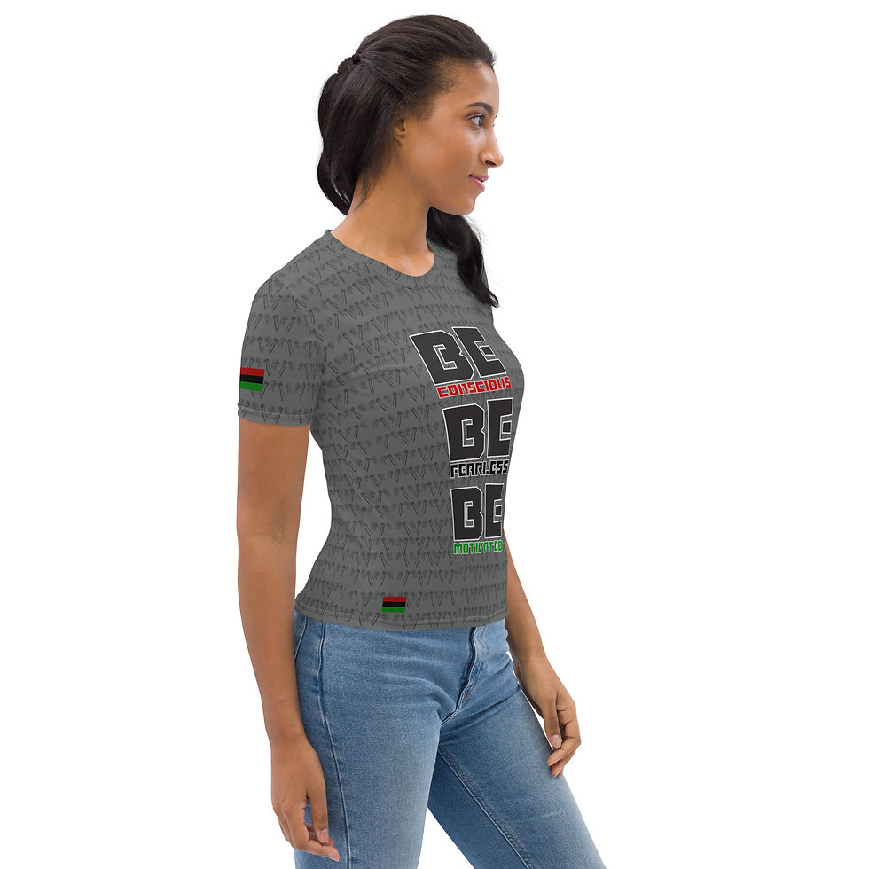 Thumbnail: Be Conscious, Be Fearless, Be Motivated: Gray Queen's Tee