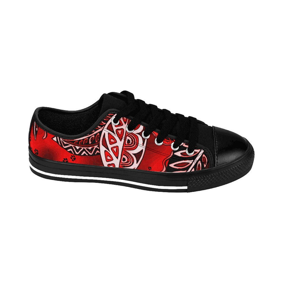 Thumbnail: Ankara Jungle Floor N' Red Sneakers