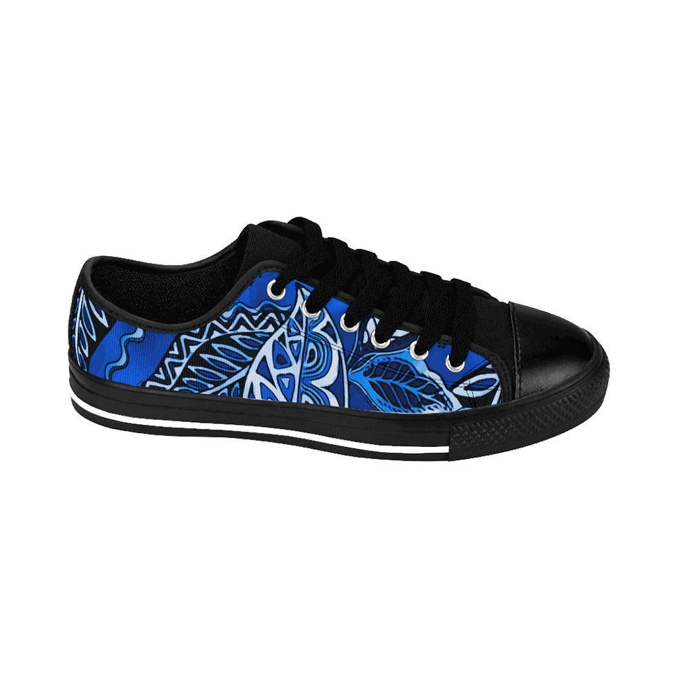 Thumbnail:  Ankara Jungle Floor N' Blue Sneakers