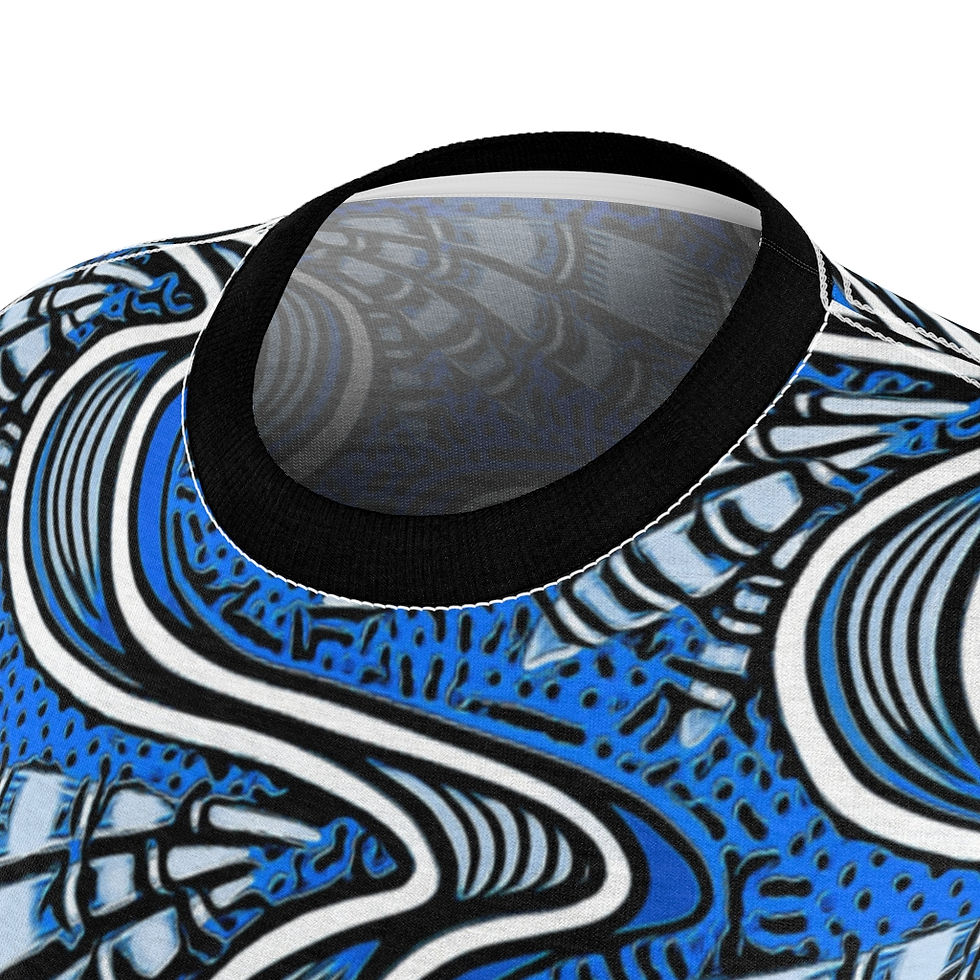 Thumbnail: Blue KWAZULU KENTE Queen's Tee