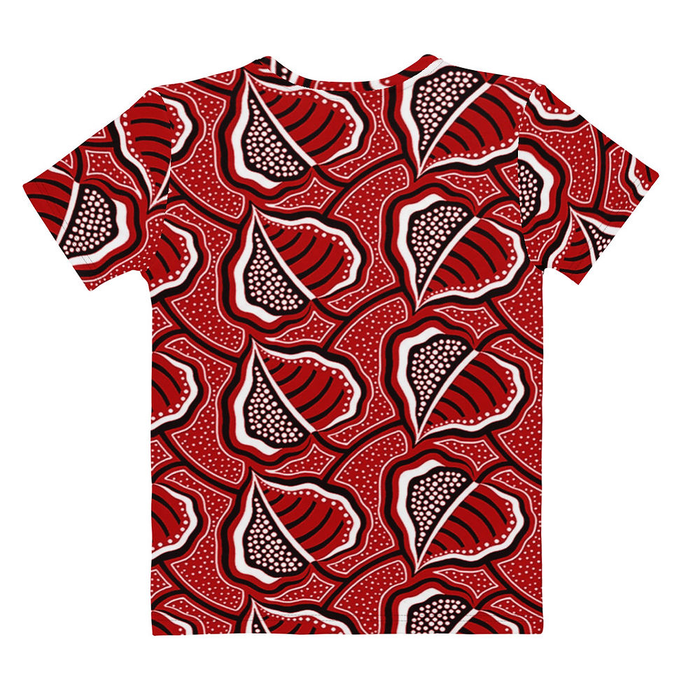 Thumbnail: Red Ankara OKUAFO PA Queen's Tee
