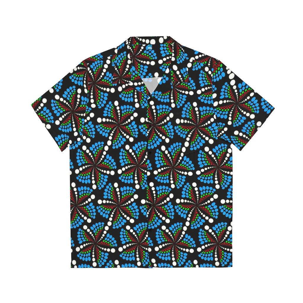 Blue Dots Za Maua: King's Dress Shirt