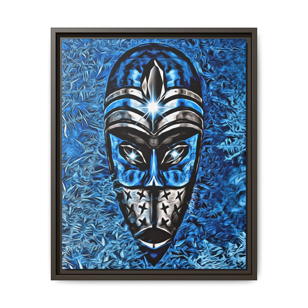 Thumbnail: Animated Blue Steel Congo Mask Of Ice...