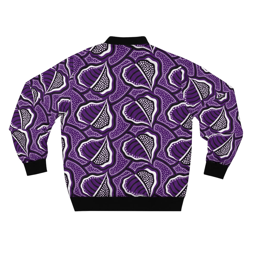 Thumbnail: Purple Ankara OKUAFO PA Bomber Jacket