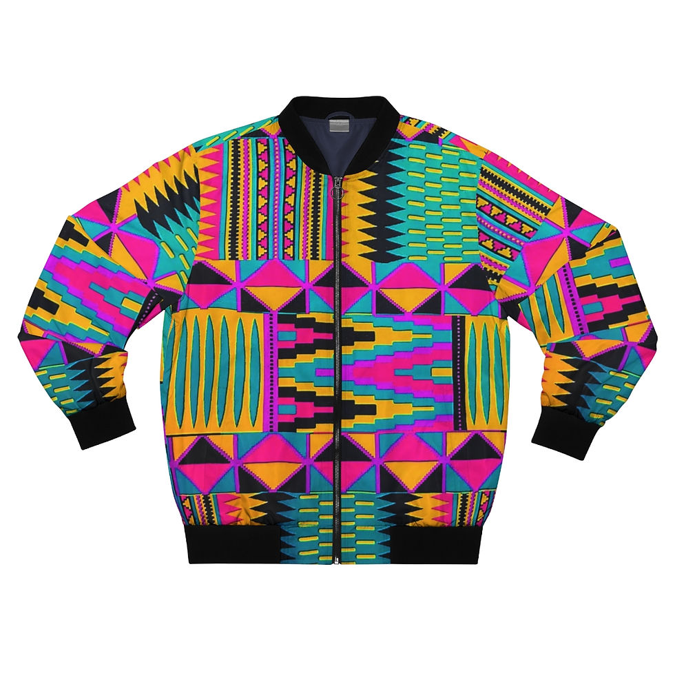 Thumbnail: Canary Yellow Kente: Bomber Jacket