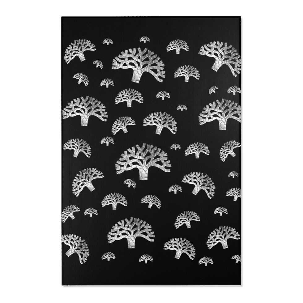 Thumbnail:  True OAKLAND 510 Tree N' Silver & Black Area Rug