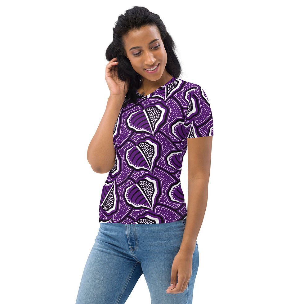 Thumbnail: Purple Ankara OKUAFO PA Queen's Tee