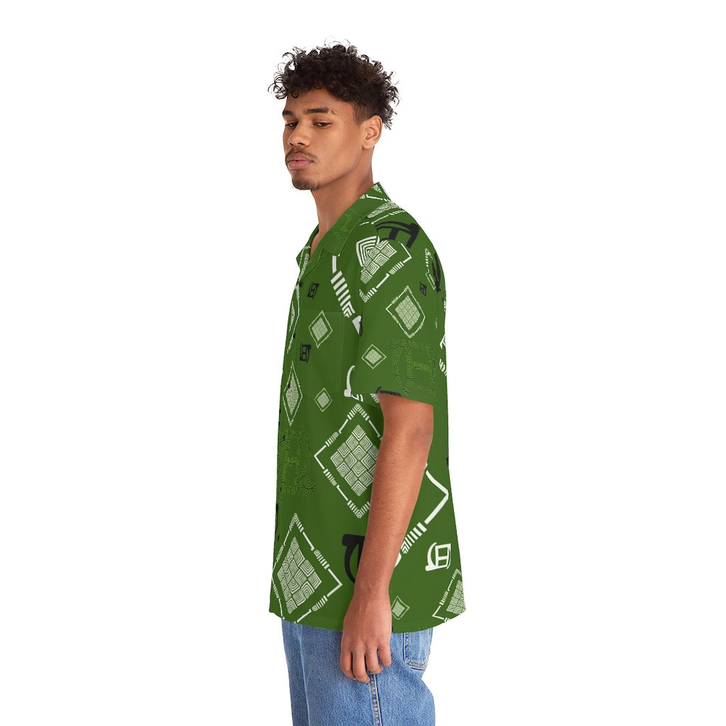 Green Sankofa ONYANKOPON: King's Dress Shirt