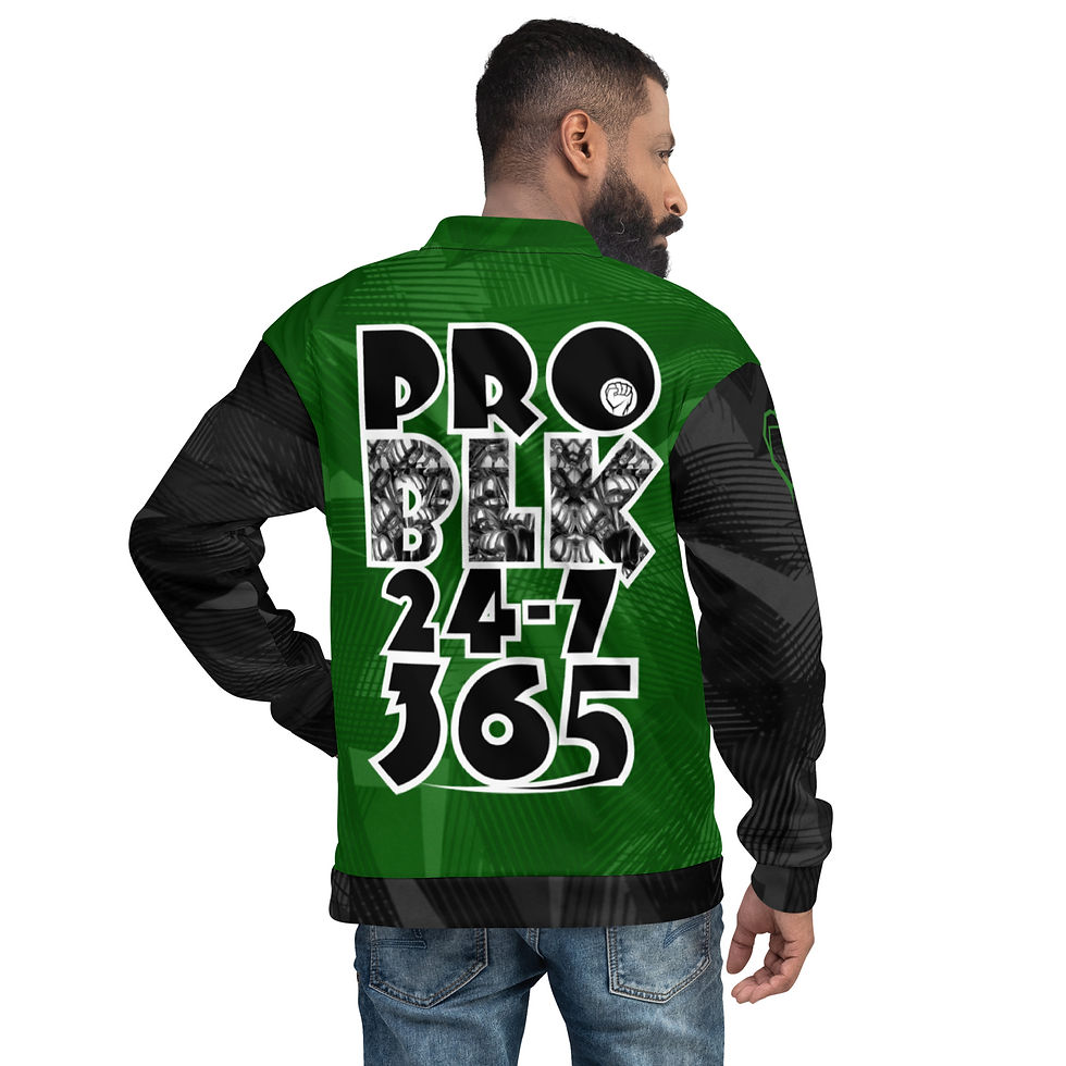 Thumbnail: Pro BLACK 24-7 365: Green Bomber Jacket