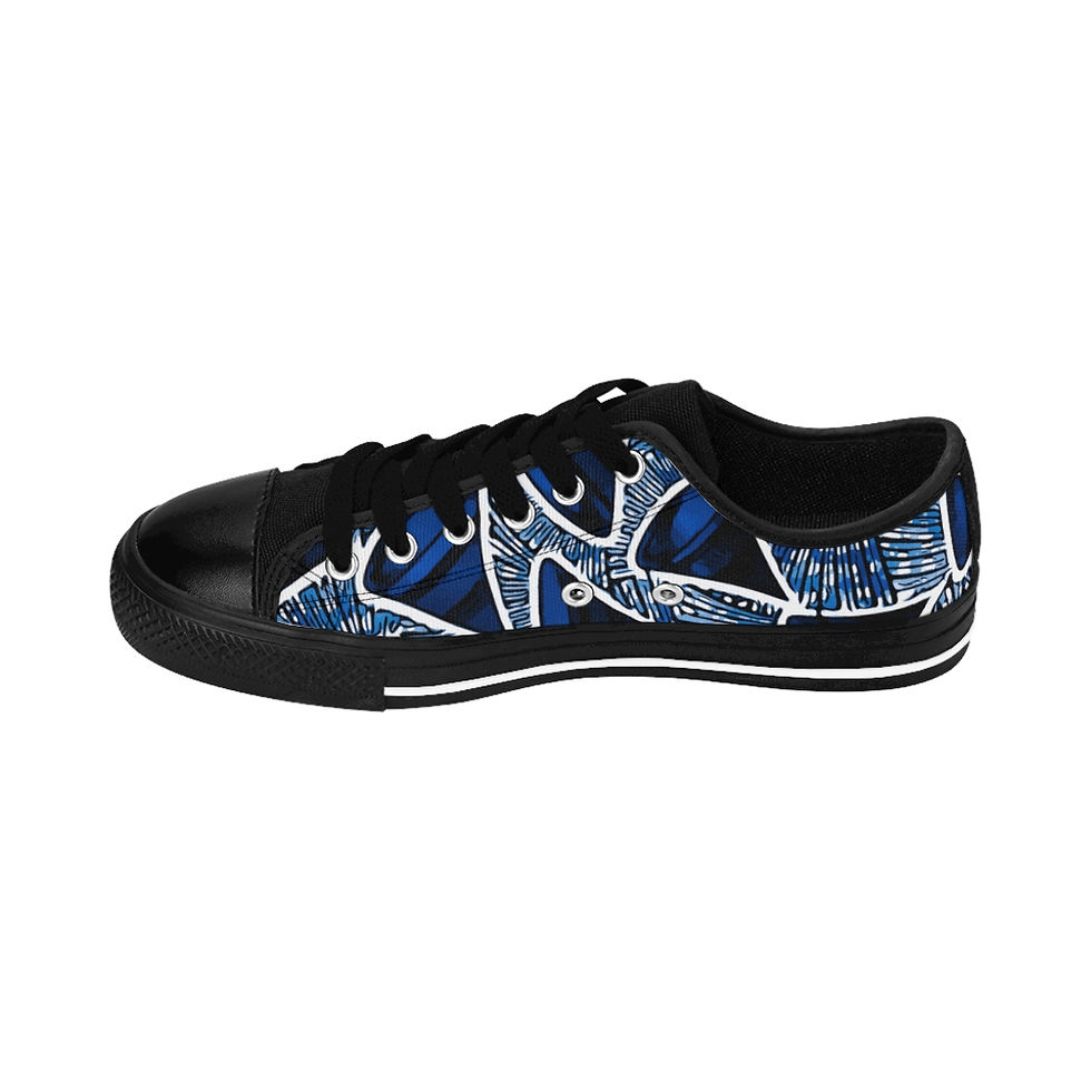 Thumbnail: Blue Epa Tympany Ankara Sneakers