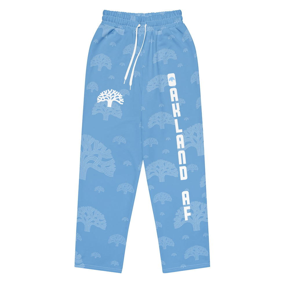 Thumbnail: Oakland AF: Legend Blue Edition Wide-leg Joggers