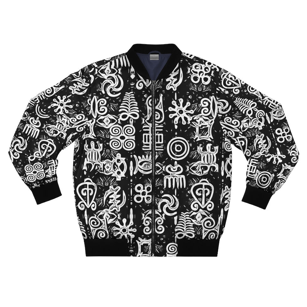 Thumbnail: ADINKRA N' Black: Bomber Jacket
