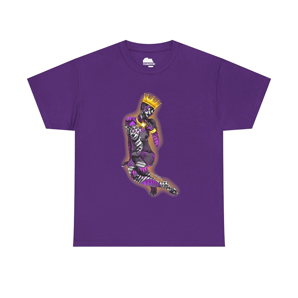 Thumbnail: Violet Ankara Queen N' Nude: King's Tee