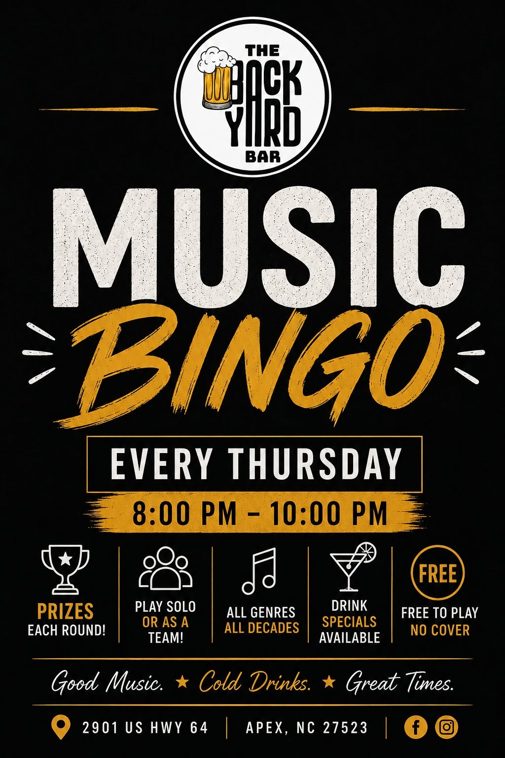 MUSIC BINGO NIGHT