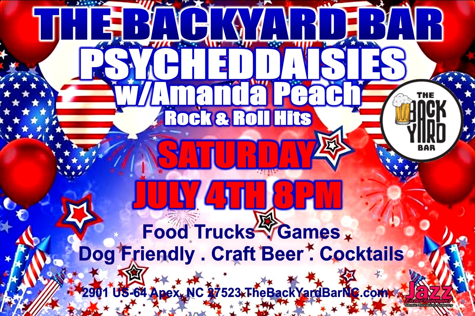 JULY 4 – PSYCHEDDAISIES featuring AMANDA PEACH