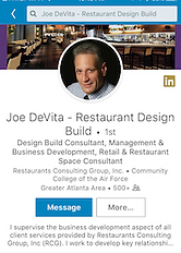 LinkedIn Mobile view of client profile developed by MarketPower, as part of their personal branding