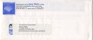 Direct Mail envelope for Champion Mortgage promotion