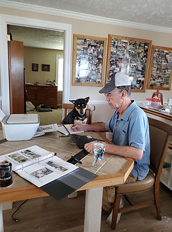 Bill & Sarge on computer