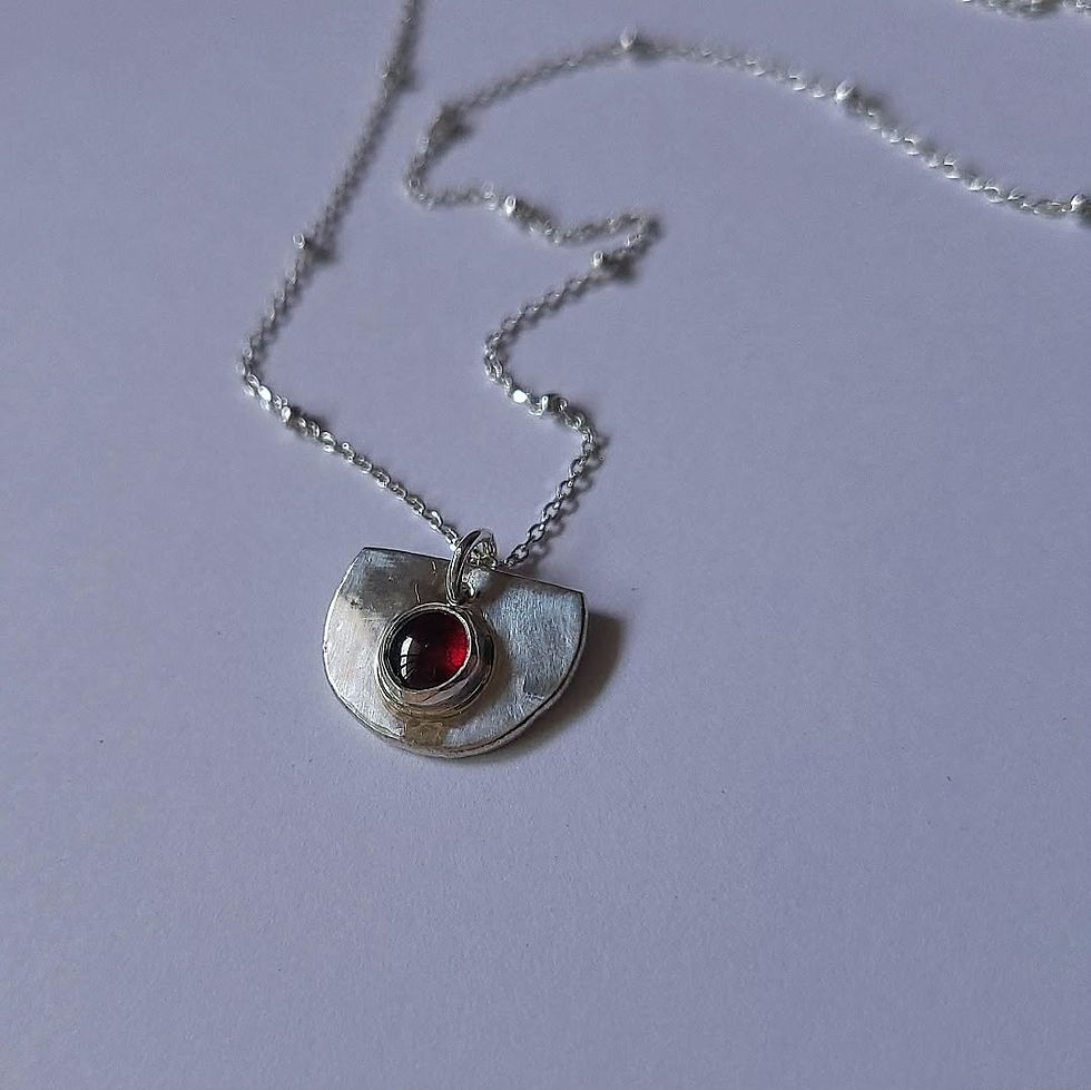 Thumbnail: Garnet Necklace- 24"