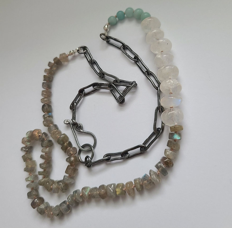Thumbnail: Multi Gemstone Necklace- 20.5"