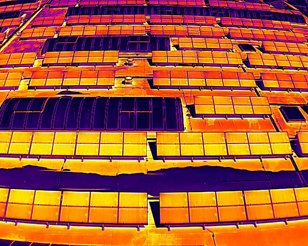 Thermografie einer PV Dachanlage