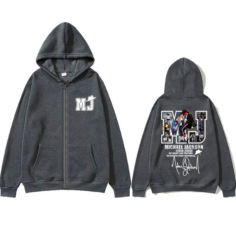 Klassischer Vintage Michael‑Jackson Zipper Hoodie – Oversized Unisex Zip‑U