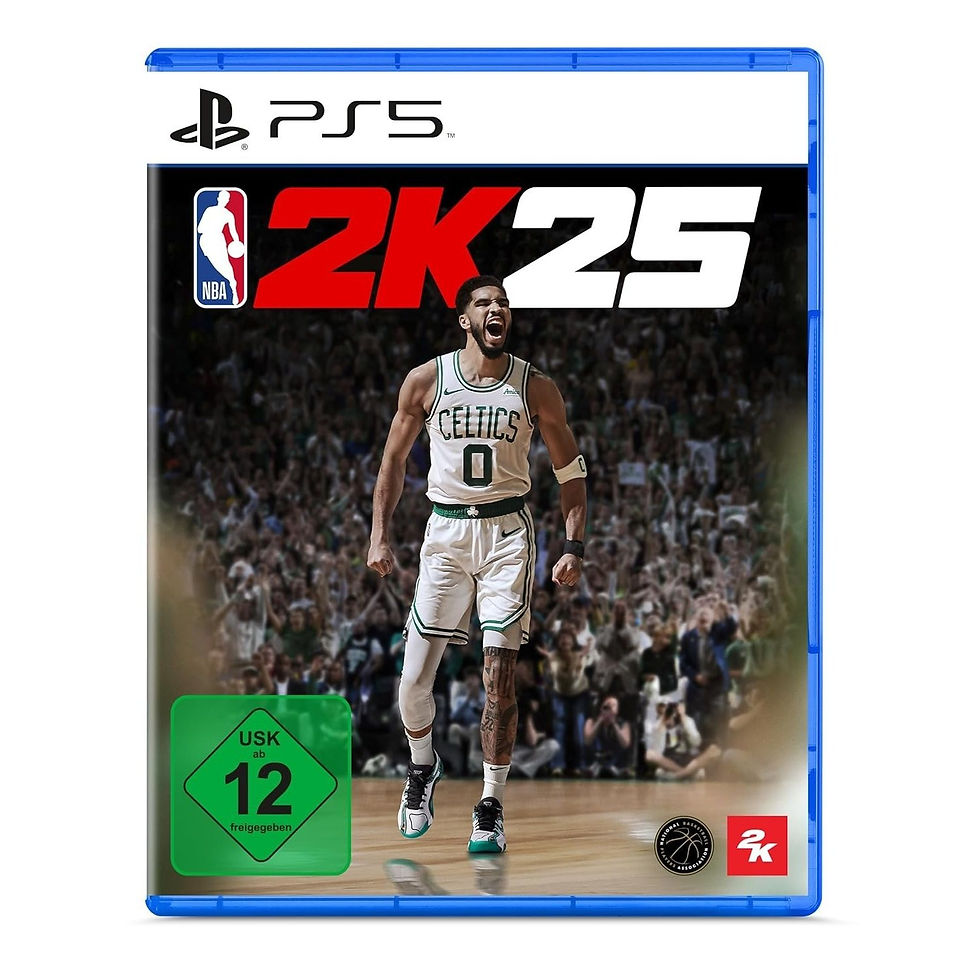 PS5 Spielhülle NBA 2K25 mit Jayson Tatum und USK 12 Logo.
