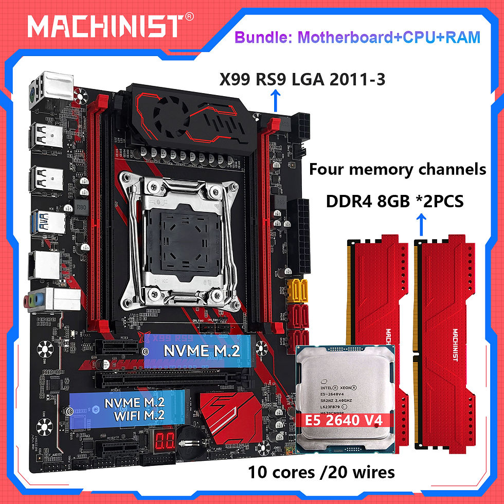 MACHINIST Hauptplatine Bundle X99 RS9 LGA 2011-3 mit DDR4 8GB, 10 Cores.