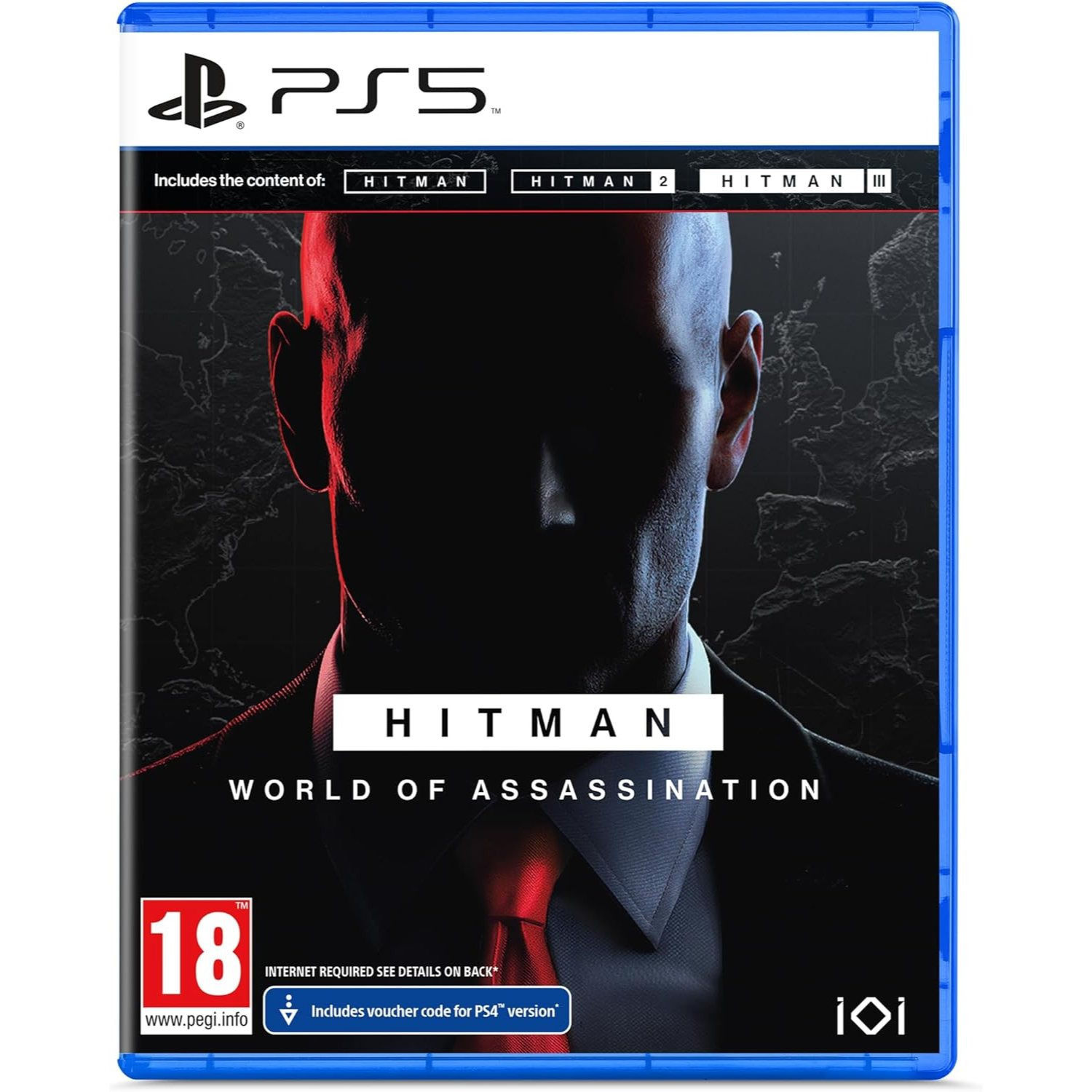 PS5 Hitman World of Assassination Spielcover mit Altersfreigabe 18.