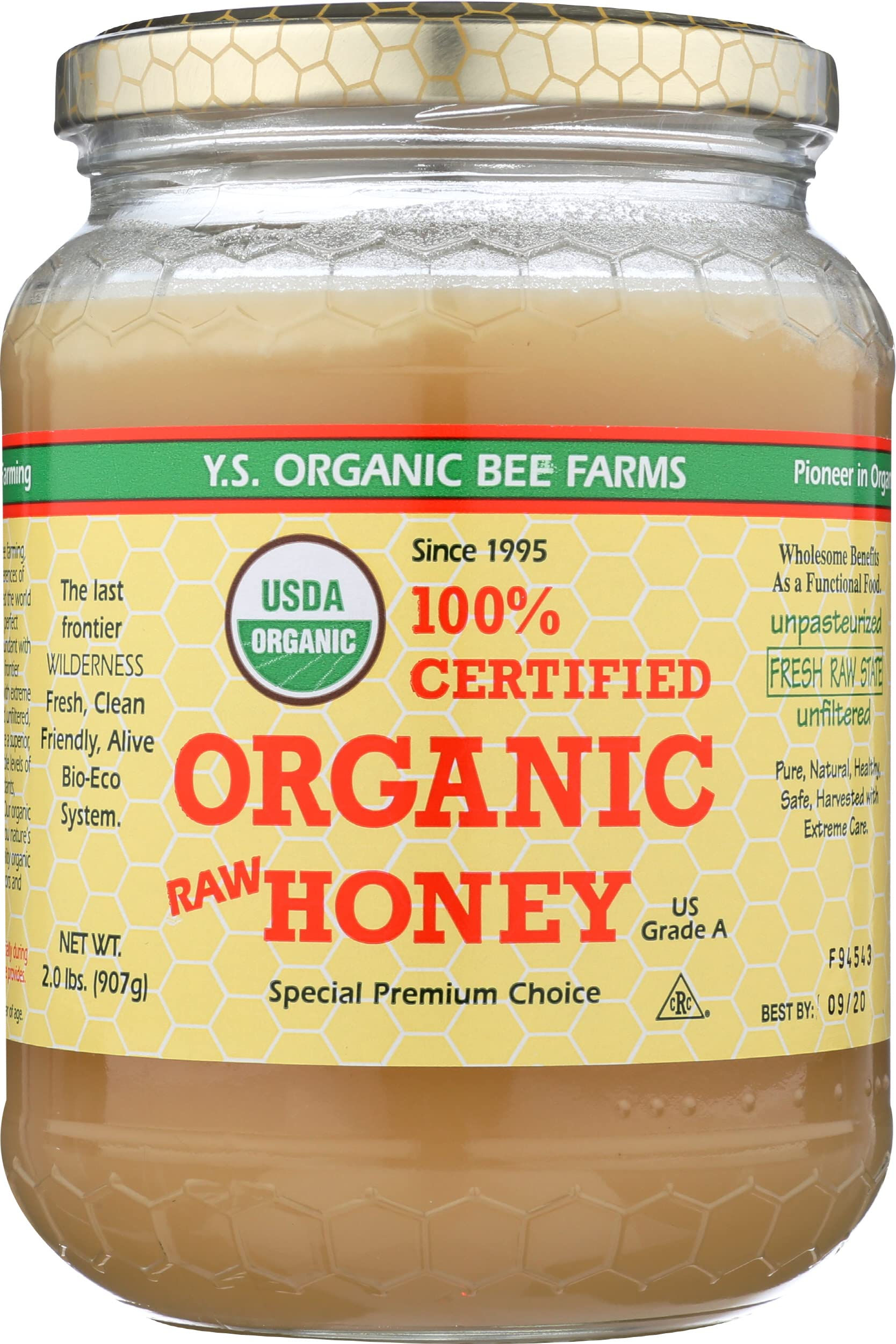 YS Organic Bee Farms CERTIFIED ORGANIC RAW HONEY 100% CERTIFIED