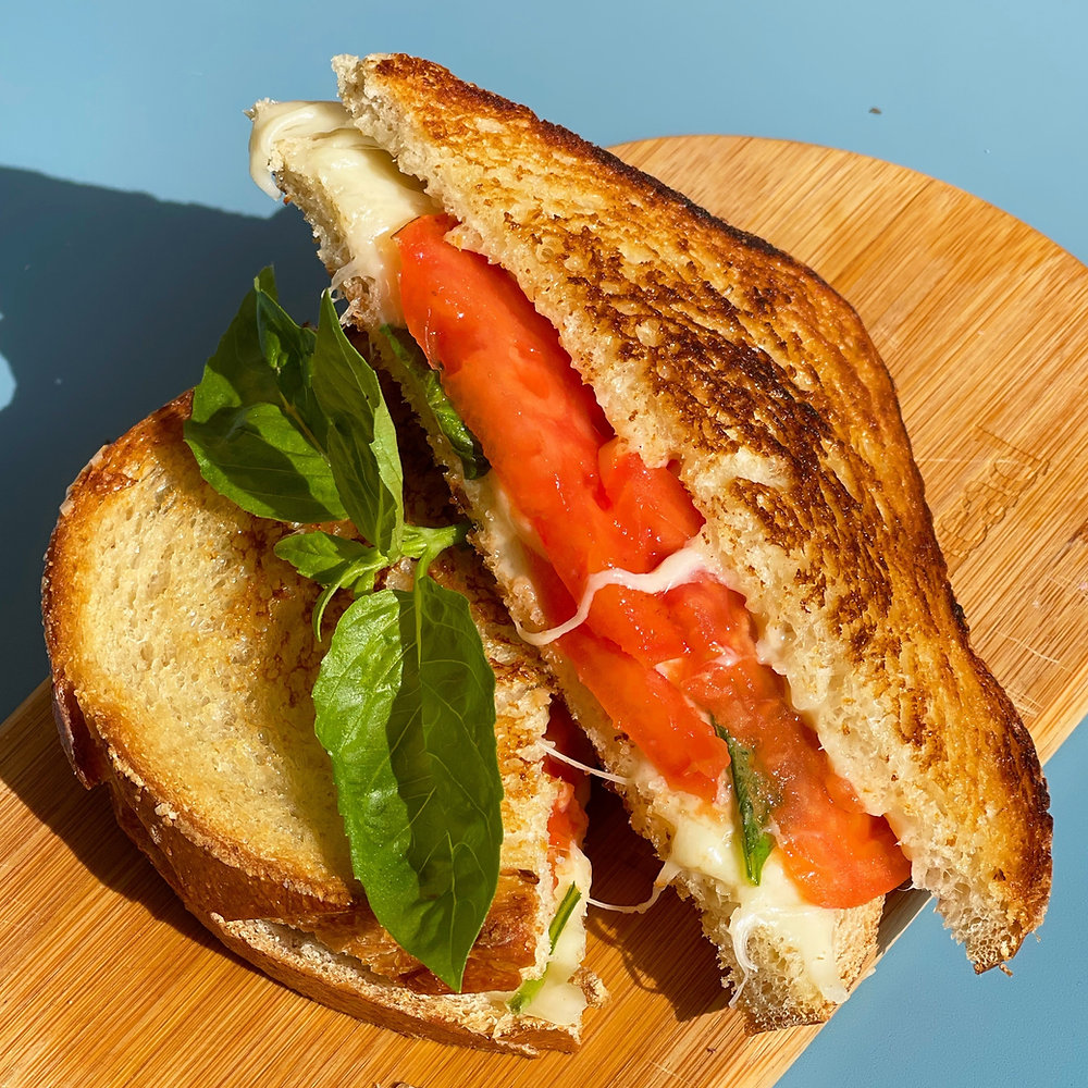 Fresh Tomato & Basil Grilled Cheese