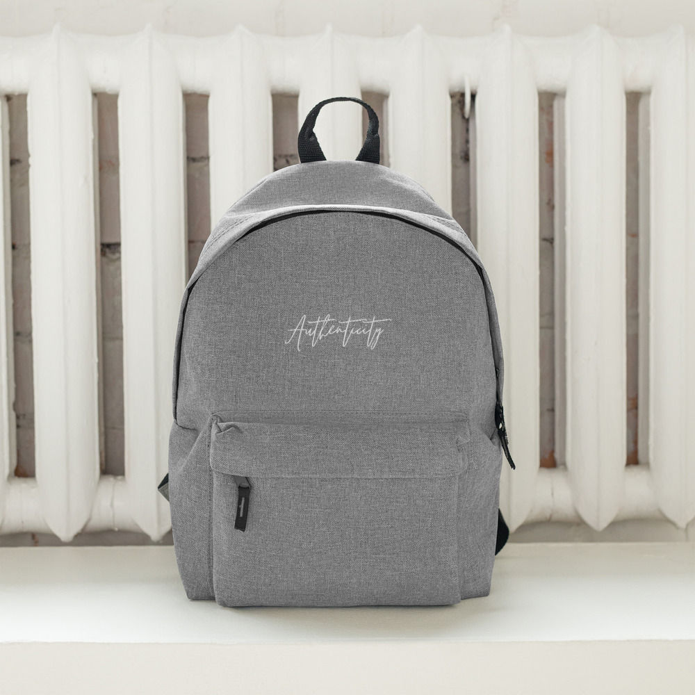 Authenticity Embroidered Backpack