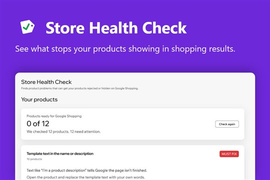 Store Health Check banner