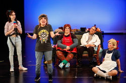 Vikki Martin, Sam Katz, Evie Aronson, Robert Baumgardner, Nannette Deasy. Photo: Sorcha Augustine