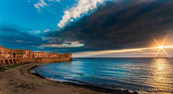 salento lecce spiaggia al tramonto