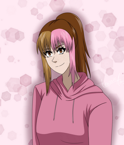 Atrinity (pink aesthetic art of young woman)