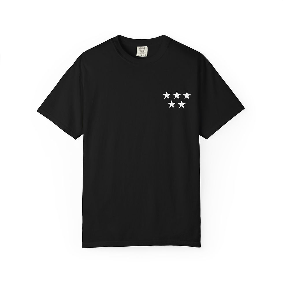 Thumbnail: Black Unisex Garment-Dyed T-shirt