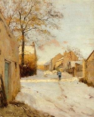 A-Village-Street-In-Winter