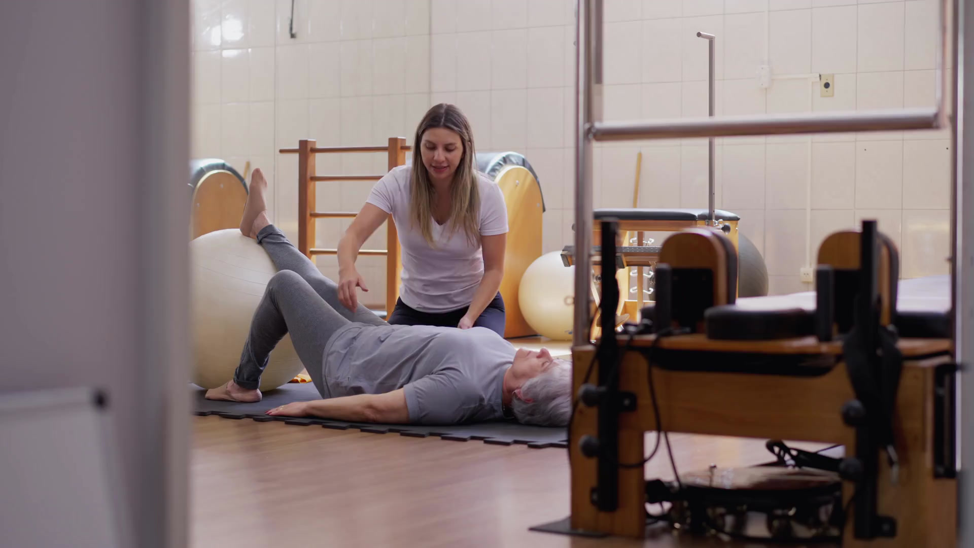 Pediatric Occupational Therapist working on sensory integration with child