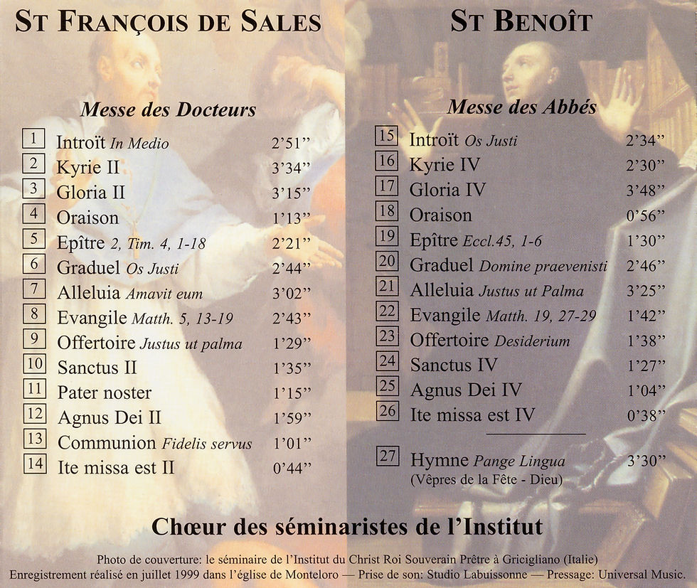 Miniature : St François de Salles et St Benoît