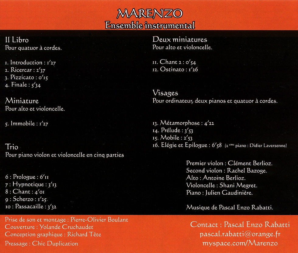 Miniature : Marenzo - Ensemble instrumental