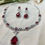 Thumbnail: Red Ruby Jewelry Set with Necklace