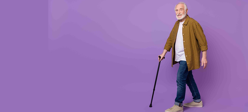 Use of a stick to avoid falls. Falls prevention treatment in Kenilworth