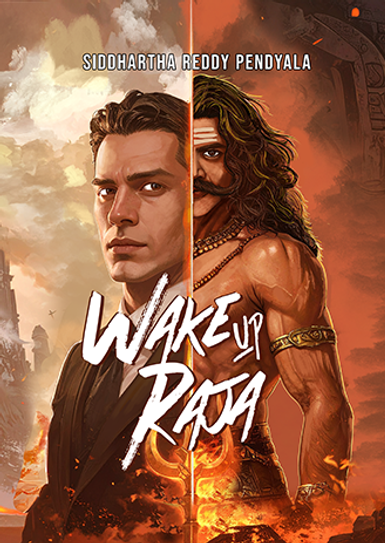 Illustrated book cover of Wake Up Raja showing a vibrant graphic art design