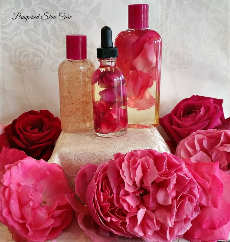 Floating Rose Petal Bath & Beauty Set gift