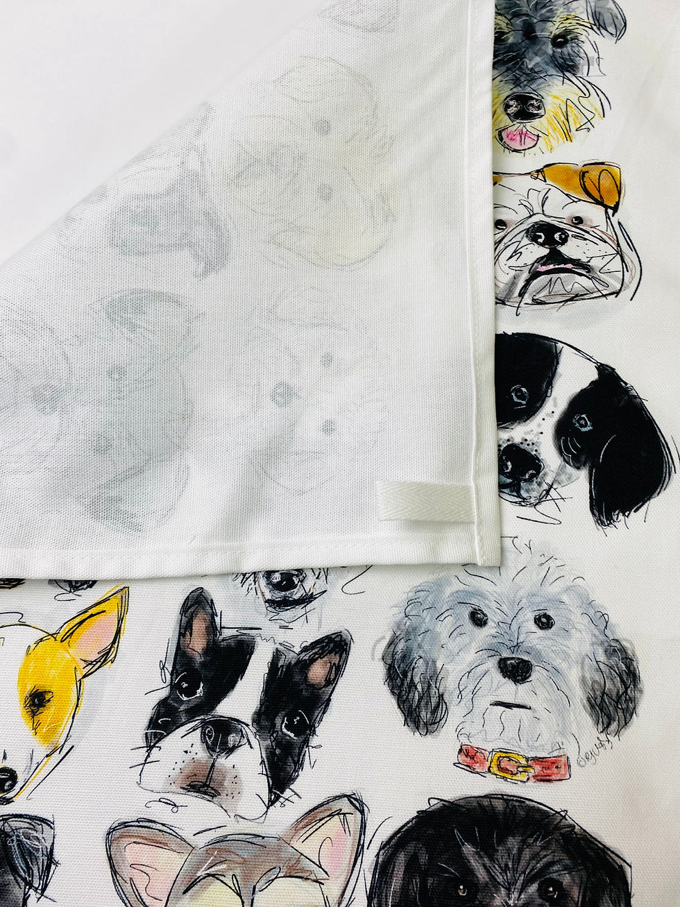 Thumbnail: Doggy Style Print Tea Towel