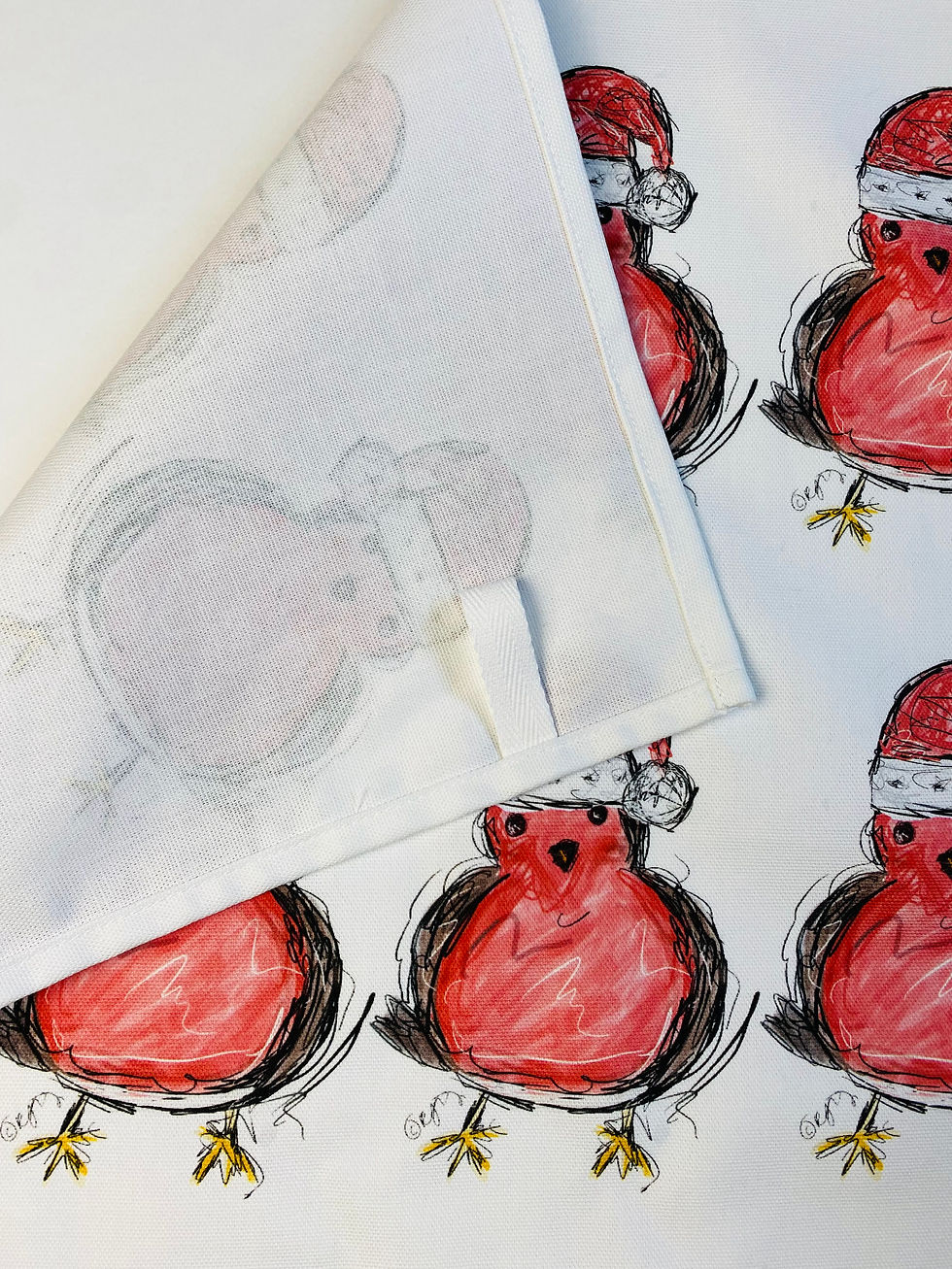 Thumbnail: Tail Feather Christmas Tea Towel
