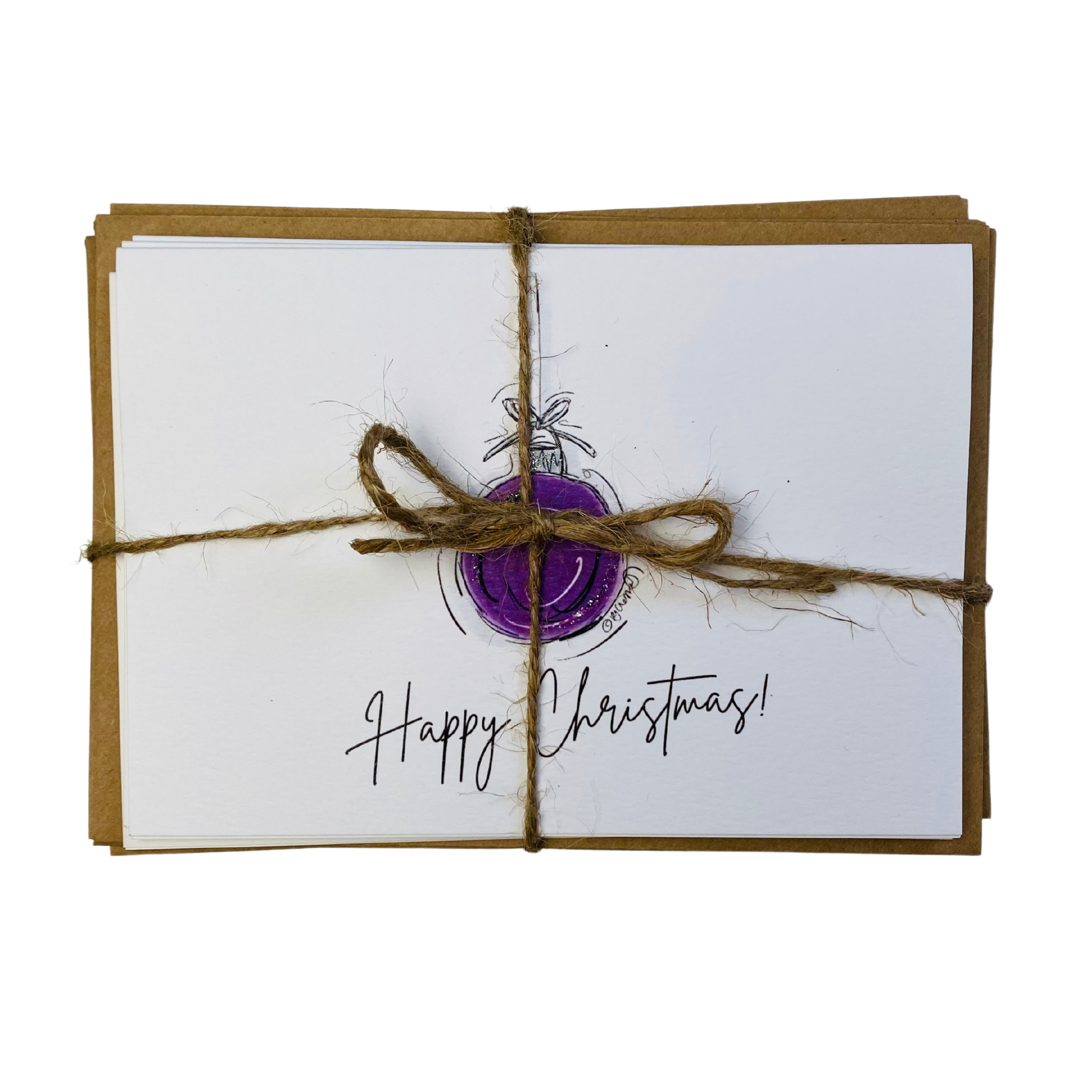 Baubles Christmas Card Pack of 5